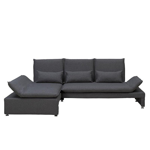 Balto Adjustable 3 Seater Sofa + Left Chaise - Charcoal Grey