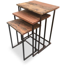 Wyatt Iron & Wood Side Table Set