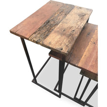 Wyatt Iron & Wood Side Table Set