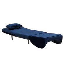 Dolan Lounge Chair Sofa Bed - Midnight Blue Velvet