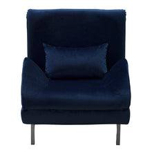 Dolan Lounge Chair Sofa Bed - Midnight Blue Velvet