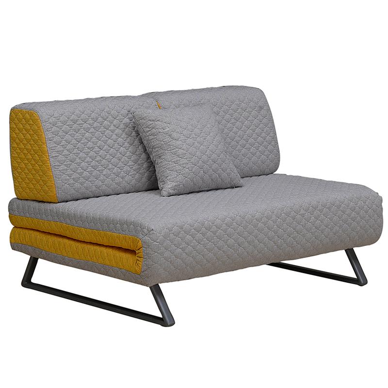 Laban 2 Seater Sofa Bed - Grey + Yellow