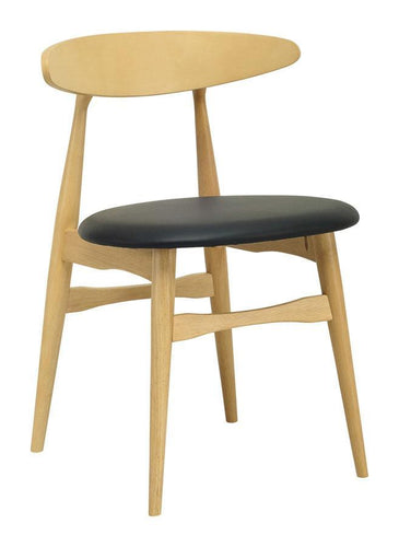 Telyn Dining Chair - Oak + Espresso