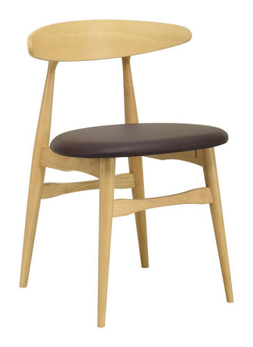 Telyn Dining Chair - Oak + Mocha