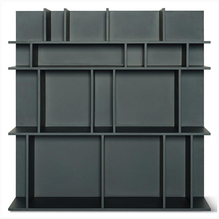 WILBER Wall Book Shelf Storage Unit - Charcoal