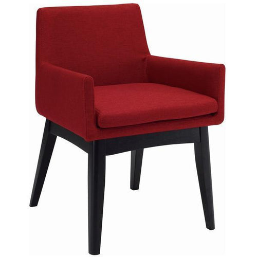Maya Dining Armchair -  Espresso + Crimson